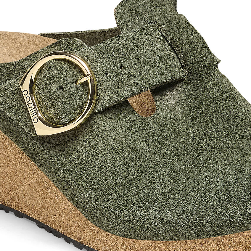 Birkenstock Fanny Ring-Buckle Suede Leather Thyme